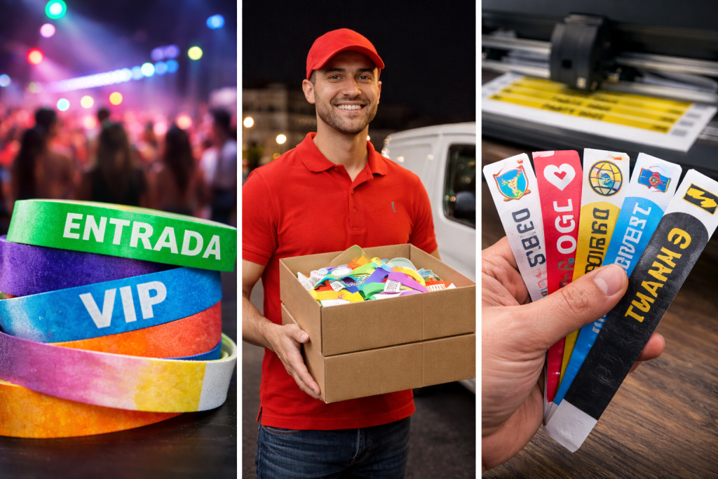 reparto urgente pulseras  tyvek