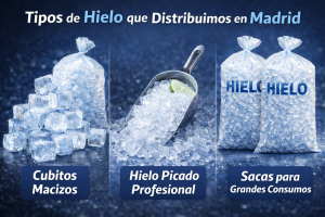 Venta de hielo en cubitos y hielo picado con entrega urgente 